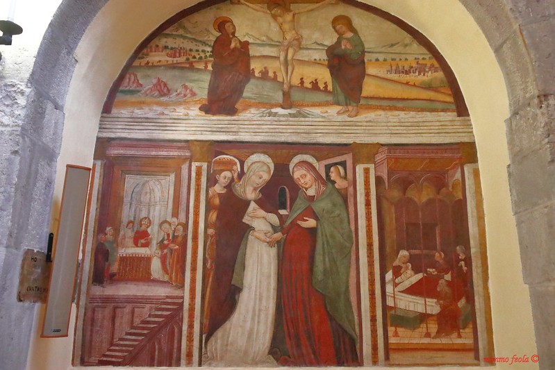 Affresco con le Storie della Vergine all’interno del Santuario dei&nbsp;Lattani